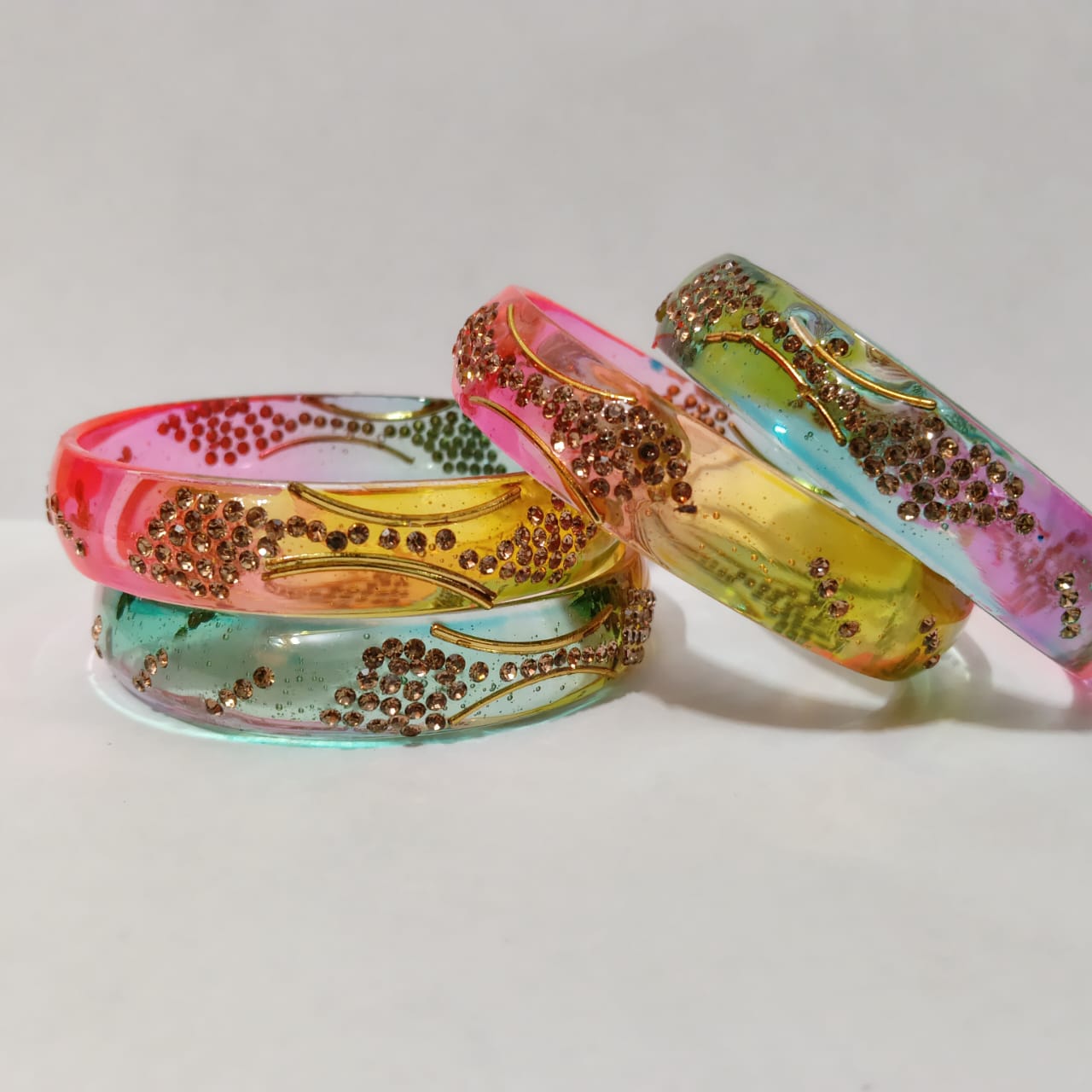 multi borosil glass bangle