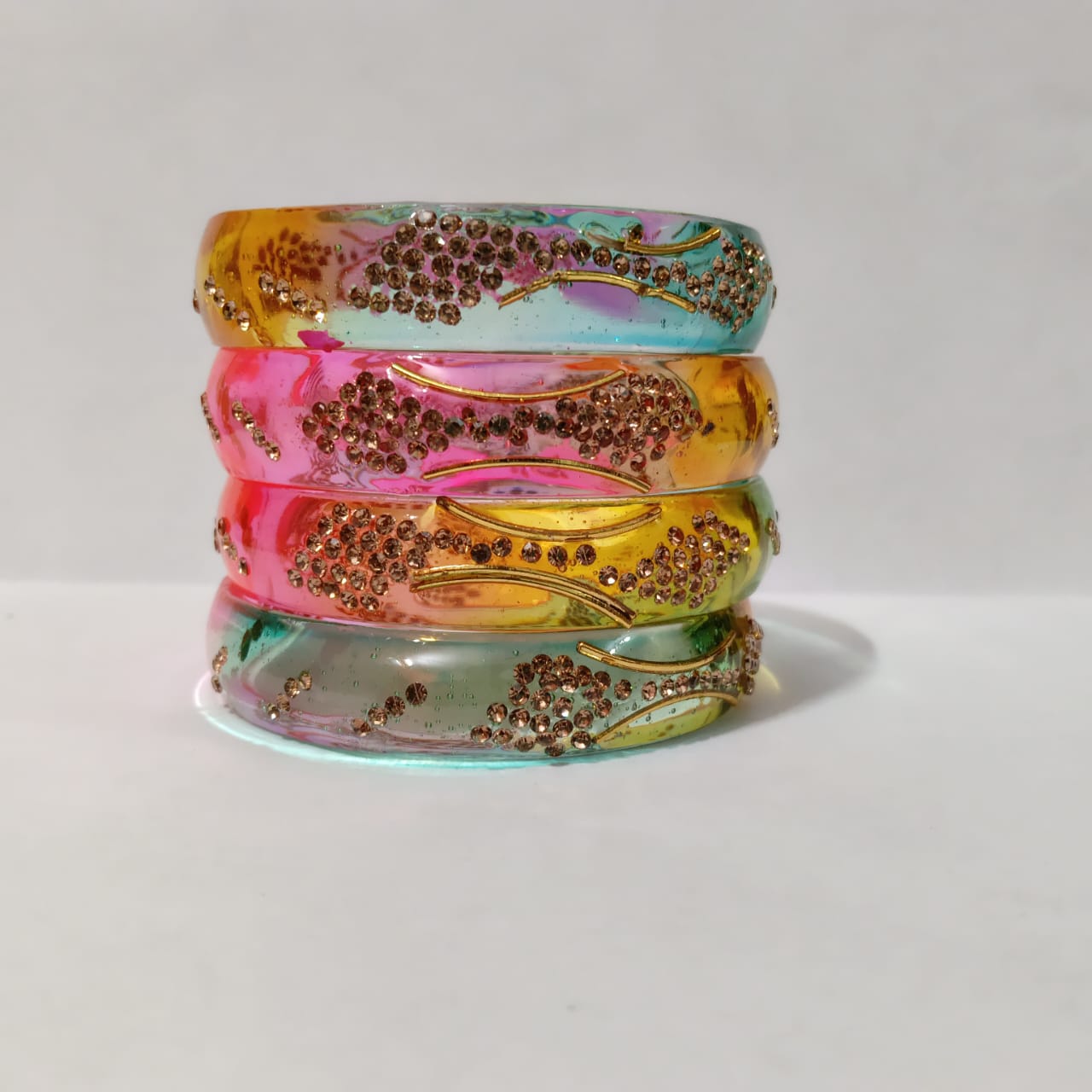 multi borosil glass bangle