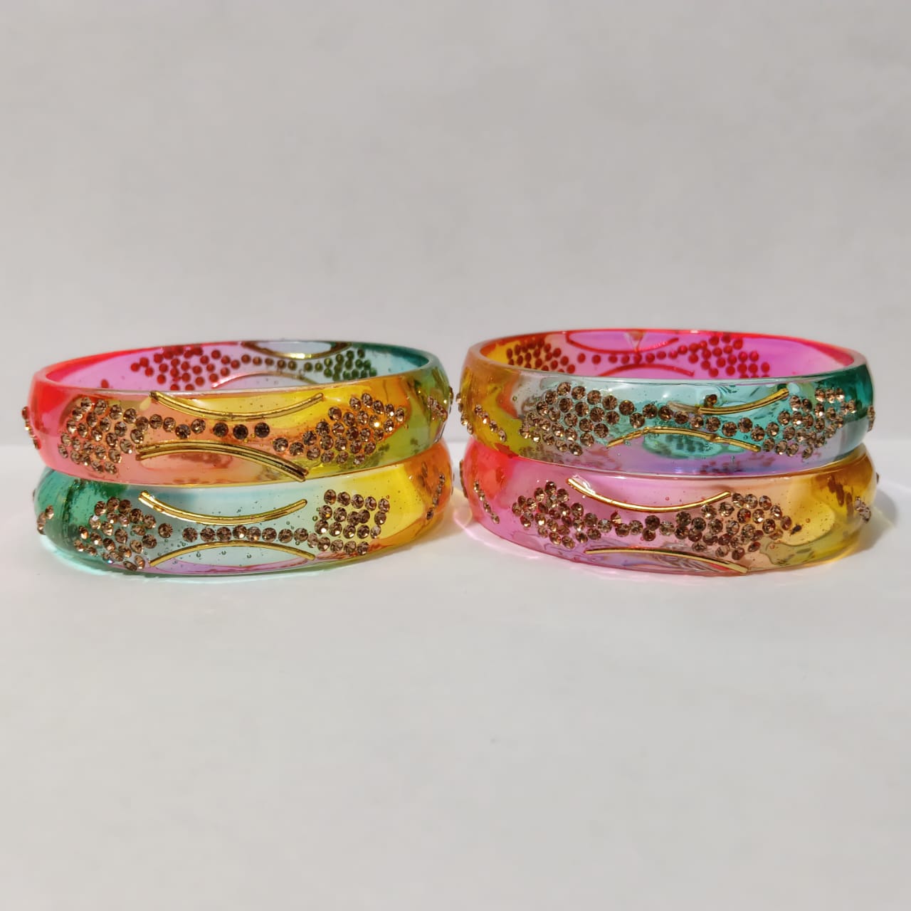 multi borosil glass bangle