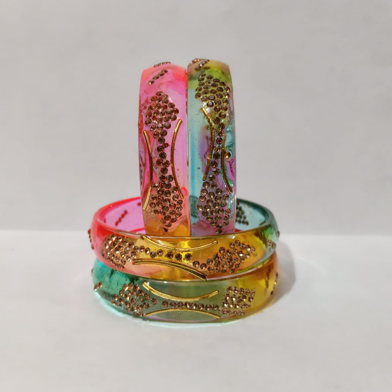 multi borosil glass bangle